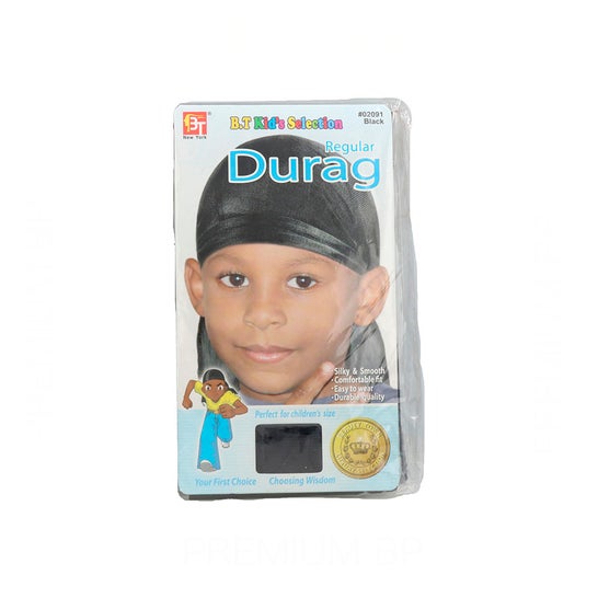 Beleza da Cidade Durag Regular Feijão Preto Cabelo Preto 1pc