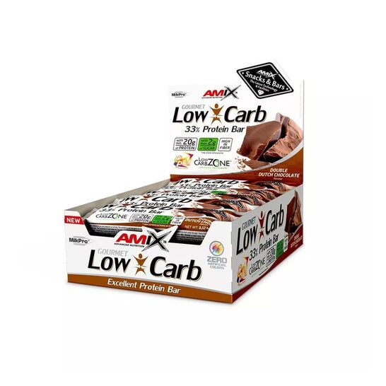 Amix Low-Carb 33% Protein Bar Doble Chocolate 15x60g