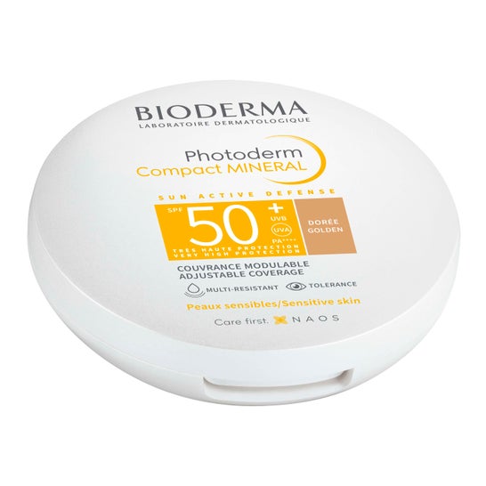 Bioderma Photoderm Compact Mineral SPF50+ Tono Dorado 10g