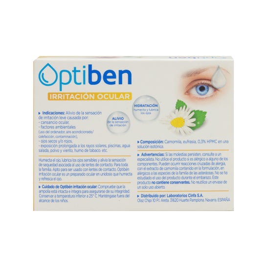 Optiben olhos irritados 10 doses individuais