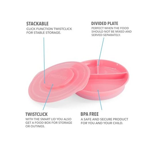 Prato Dividido Twistshake +6 Meses Grey 1 peça Prato Dividido Twistshake +6 Meses Grey 1 peça