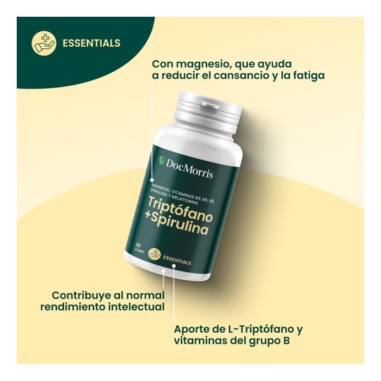 DocMorris Triptófano + Espirulina 30caps