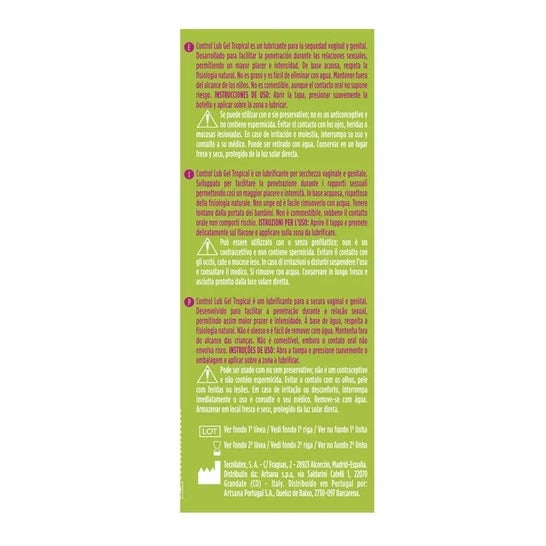 Controle de lubrificante gel tropical 75Ml Controle de lubrificante gel tropical 75Ml