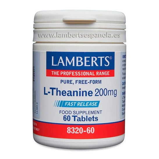 Lamberts L-theanine 200mg Liberação Rápida 60 comprimidos Lamberts L-theanine 200mg Liberação Rápida 60 comprimidos
