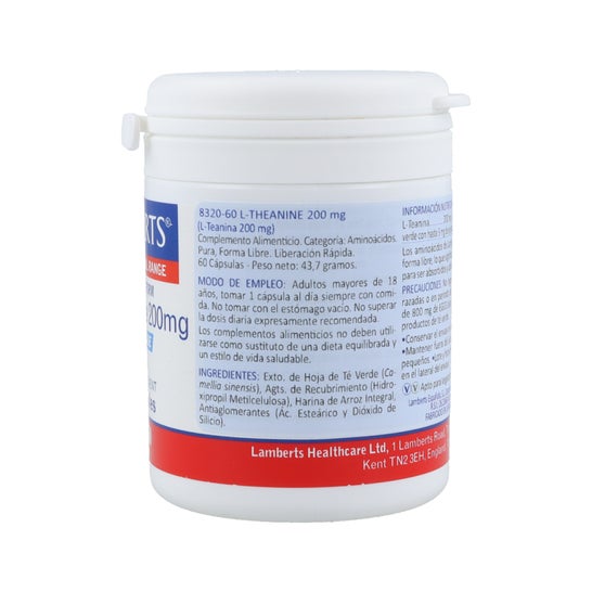 Lamberts L-theanine 200mg Liberação Rápida 60 comprimidos