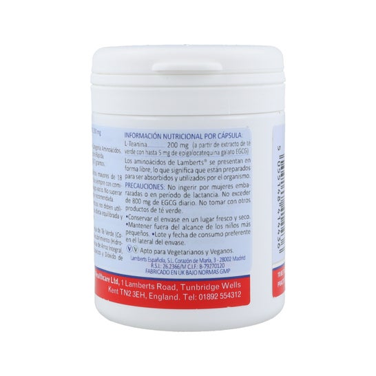 Lamberts L-theanine 200mg Liberação Rápida 60 comprimidos