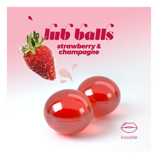 Crushious Set Bolas Lubrificantes Morango & Champanhe 2x3g