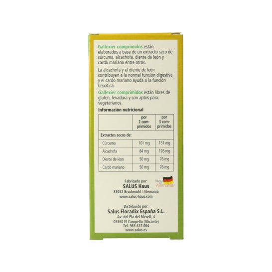 Salus Floradix Gallexier® fórmula herbal 84comp