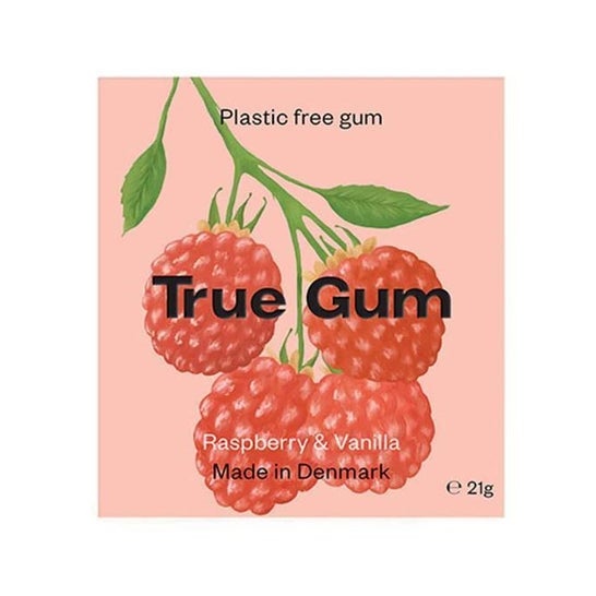 True Gum Chiclete Framboesa Baunilha Sem Plástico 21g