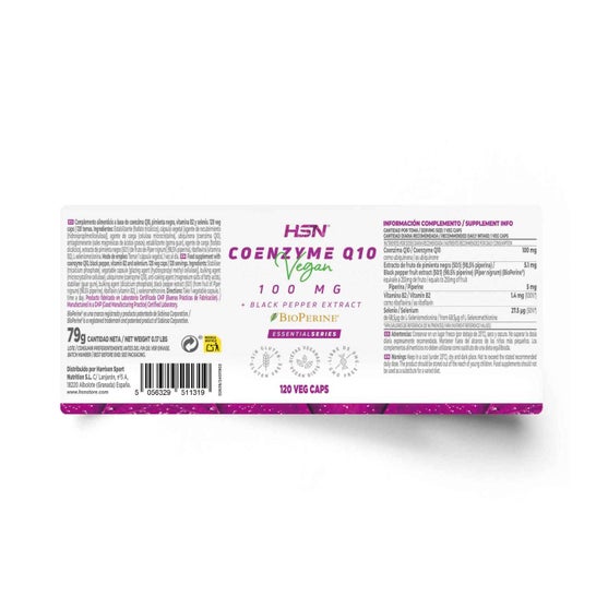 HSN Coenzima Q10 100mg + Bioperine® 120vcaps