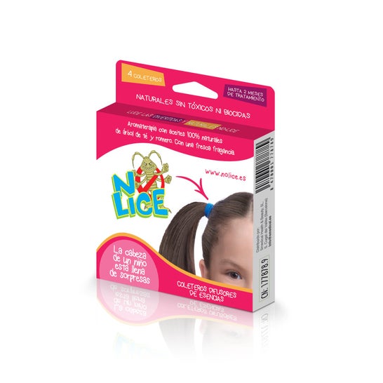 No-Lice Coletero Anti-Piojos Rosa Azul 4uds