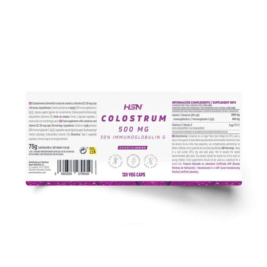 HSN Calostro 30% Inmunoglobulina G 500mg 120vcaps