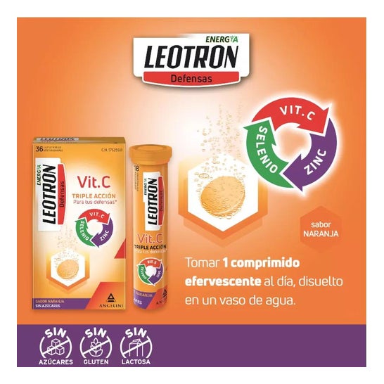 Leotron Vitamina C 36comp efervescente Leotron Vitamina C 36comp efervescente