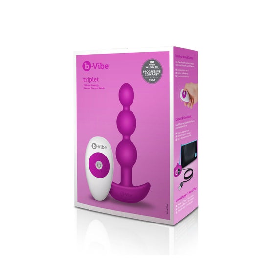 B-Vibe Triplet Anal Beads Controle Remoto Rosa 1 Unidade