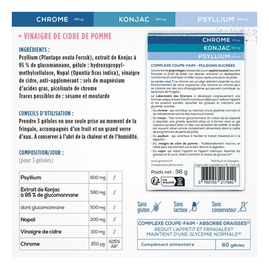 Granions Complexo Inibidor de Fome 60caps