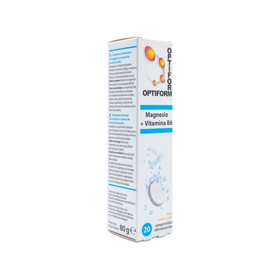 Optiform Magnésio + Vitamina B6 Limão 20 Comprimidos