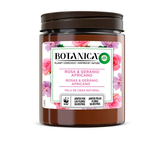 Air Wick Botanica Vela Rosa & Geranio 205g