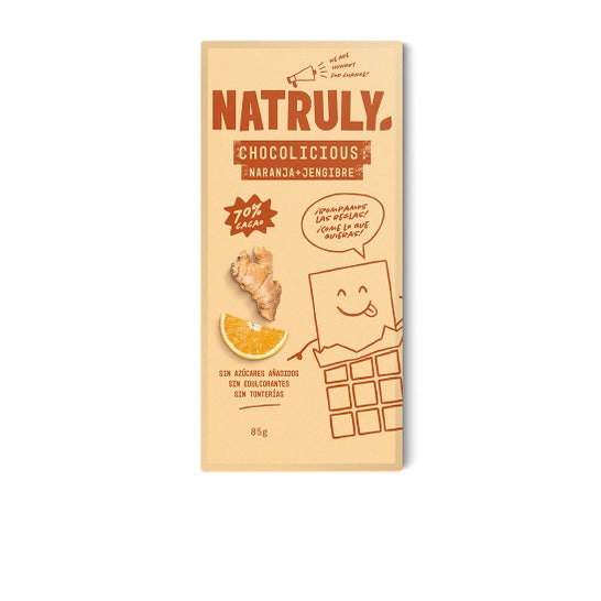 Natruly Chocolate Framboesa & Bico de Cacau Barra de Chocolate 72% 85g
