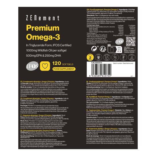 Zenement Omega 3 Premium 120caps blandas