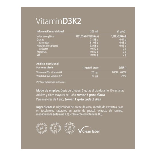 Vitae Vitamin D3 K2 10ml