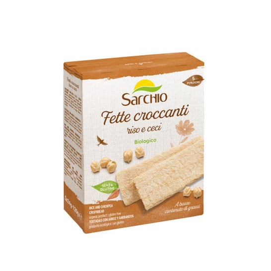 Sarchio Arroz Crocante Fatiado e Grão de Bico Bio 120g