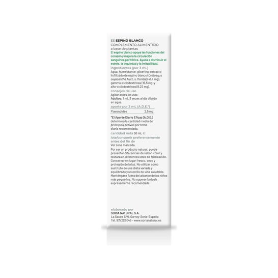 Extracto Espino Blanco Xxi 50ml Soria Na