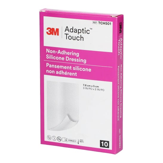 3M Adaptic Touch 7.6 x 5 cm Penseira de Silicone 10 un.