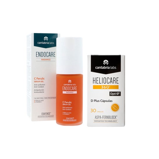 Endocare Radiance C Ferulic Sérum Gel 30ml + Heliocare 360º D Plus 30caps