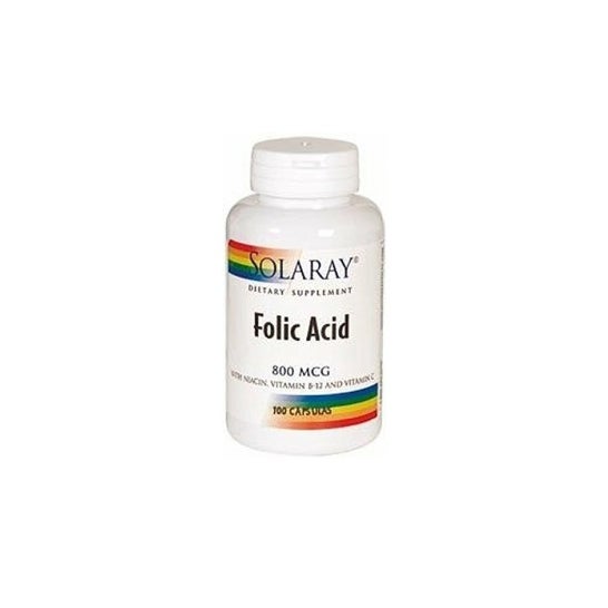 Solaray ácido fólico 800mg 100cáps