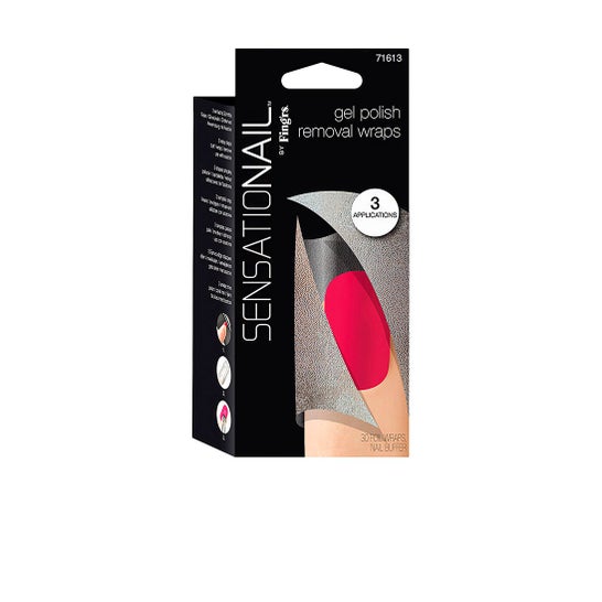 Fing'rs Sensationail Gel Polidor de Remoção Wraps 30 peças
