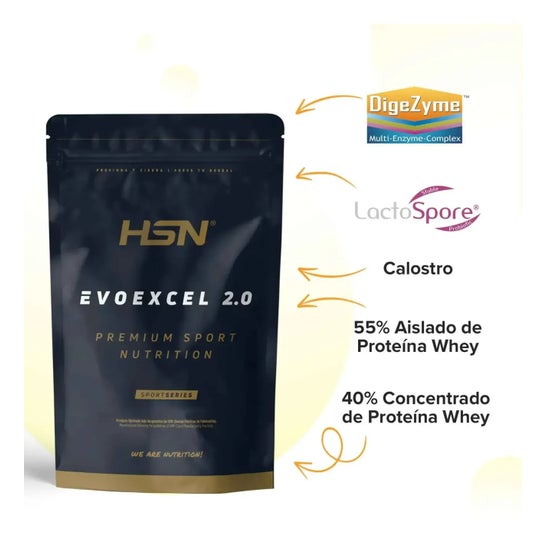 HSN Evoexcel 2.0 Whey Protein Isolate + Concentrate Chocolate Blanco 500g