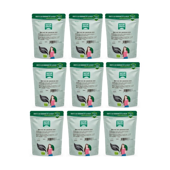 NaturGreen Pack Bagas de Aronia Bio 9x100g