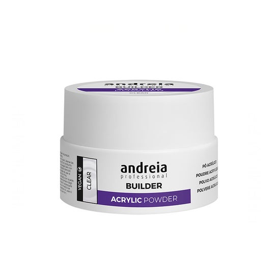Andreia Professional Acrílico Pó de Construção em Pó Acrílico Transparente 20g