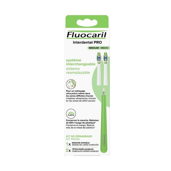 Kit Fluocaril Kit Pro Escova Interdental Cabeça Refilável Média