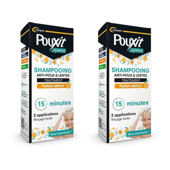 Pouxit Anti-Piolhos & Lêndeas Champô Pêssego 2x200 ml