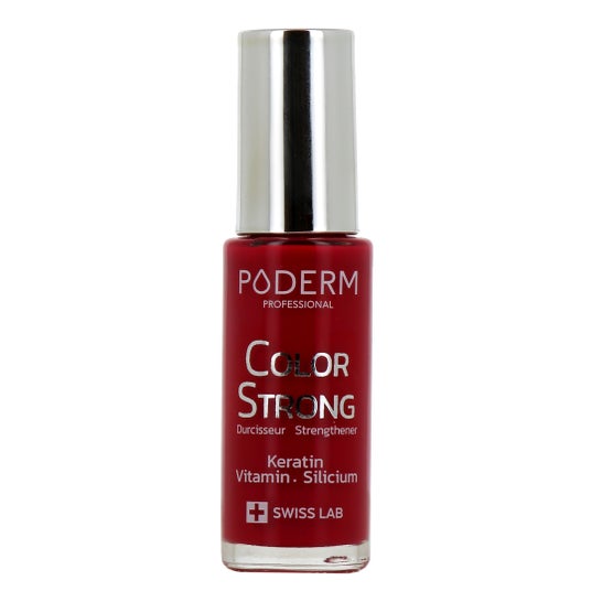 Poderm Verniz Color Strong Endurecedor Rouge Rose 8 ml