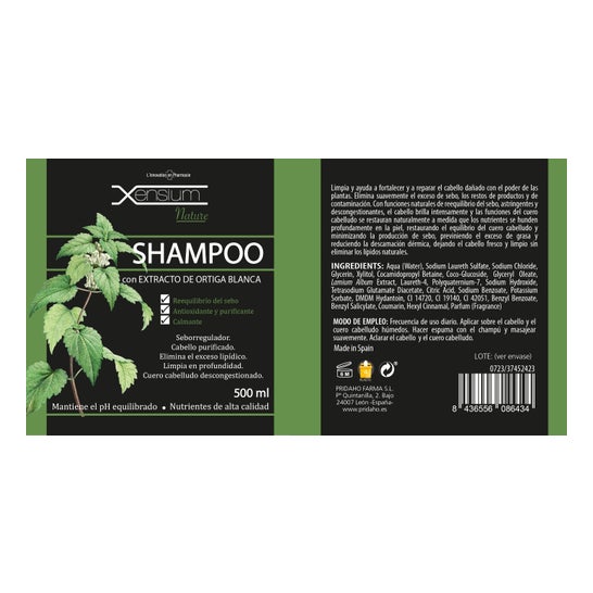 Xensium Nature Extrato de Urtiga Shampoo 500ml