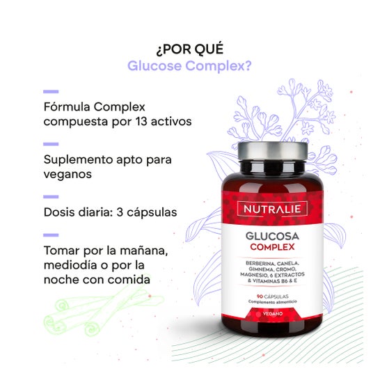 Nutralie Glucosa Complex con Berberina + Cromo + Canela 90caps