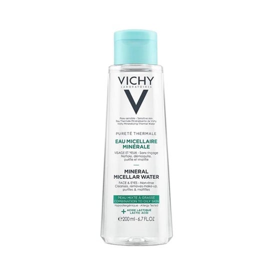 Água Termal Micelar Vichy Purete Thermale para Pele Oleosa 200 Ml