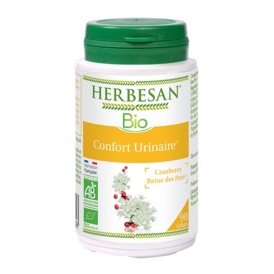 Herbesan Urinary Comfort Cranberry e Meadowsweet cápsulas orgânicas 90