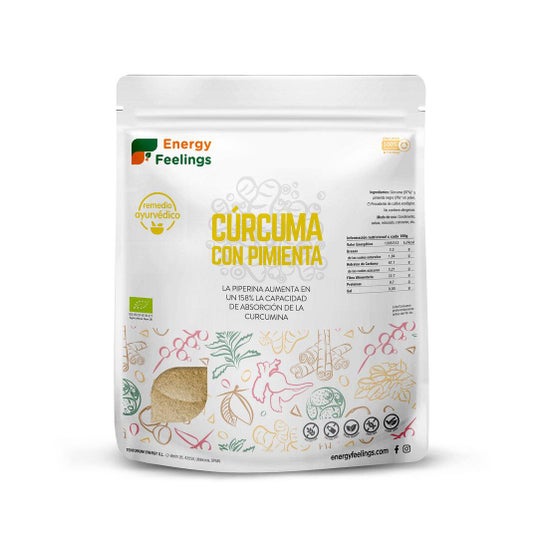 Energy Feelings Cúrcuma com Pimenta Pó Eco Vegan Sem Glúten 1kg