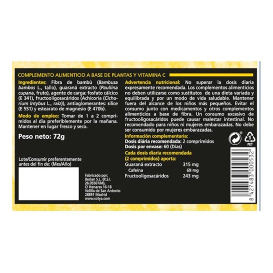 Sotya Guaraná 600mg 120comp Sotya Guaraná 600mg 120comp