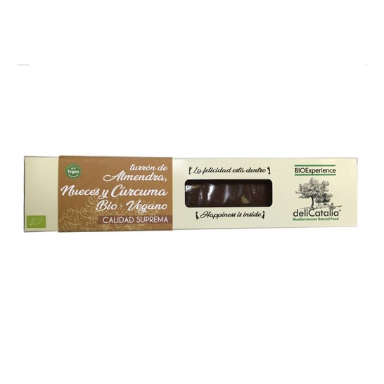 DeliCatalia TurrÃ³n Almendras Nueces CÃºrcuma Bio 165g