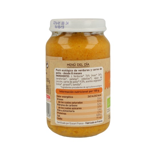Vegetal Orgânico Babybio E Frango Tetito 200g