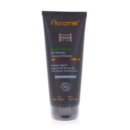 Florame Homme Esprit Vétiver Gel Douche Corps et Cheveux 200ml