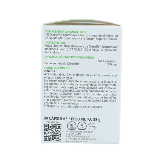 Arkopharma Arkocapsulas Orthosiphon 80cáps