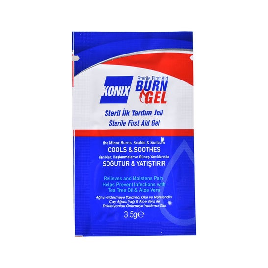 Konix Gel Para Queimaduras Estéril First Aid Burn Gel 100 Sachês