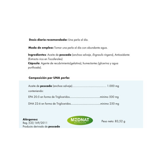 Mednat Ómega 3 TG 60 Pérolas