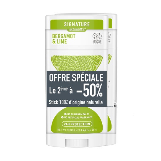 Schmidt's Signature Desodorante Bergamota Limão Verde 2x75g