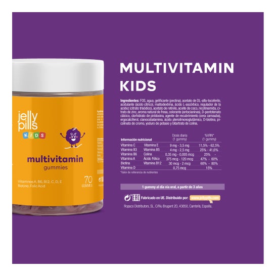 Jelly Pills Kids Gummies 810 Mg Magnesium Citrate And Vitamin B6 Kids - 70 Vegan Berry Flavor Gummies - No Added Sugars - Reduces Fatigue And Tiredness - 90mg Magnesium - View #8